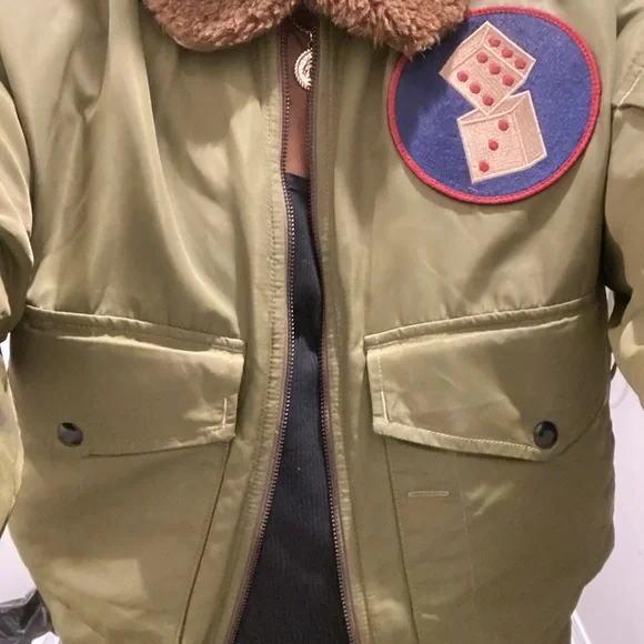 Polo double RL line olive bomber jacket xl
